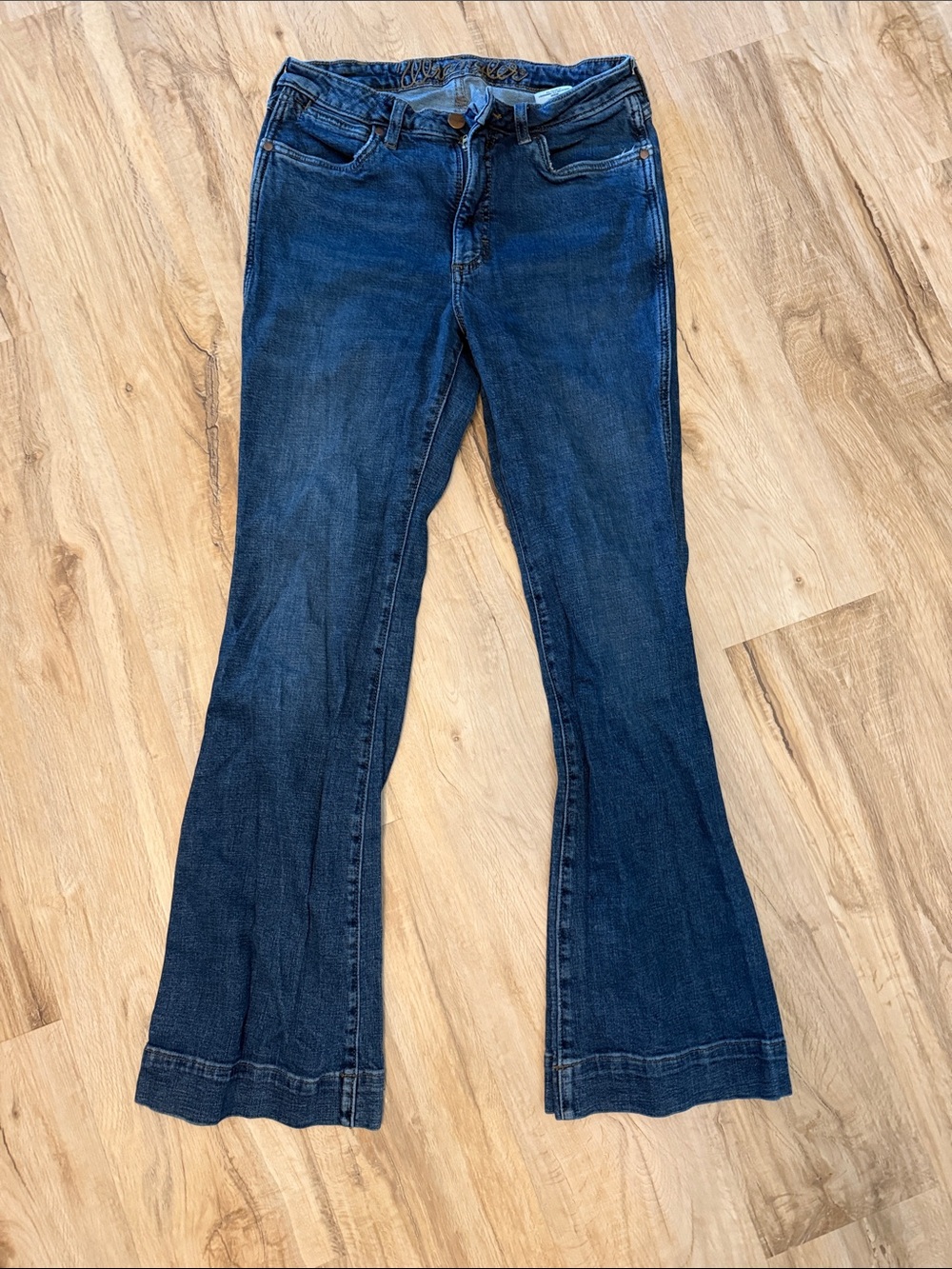 Wrangler Women's Dark Blue High Rise Trouser Jeans, Size 30 x 32